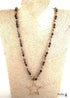Boho Necklace, RH Tiger Eye, Star Brown Natural Stone